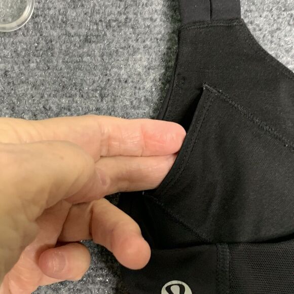 Lululemon Sports Bra Black S Inside Pocket No Size Dot. - Picture 7 of 10